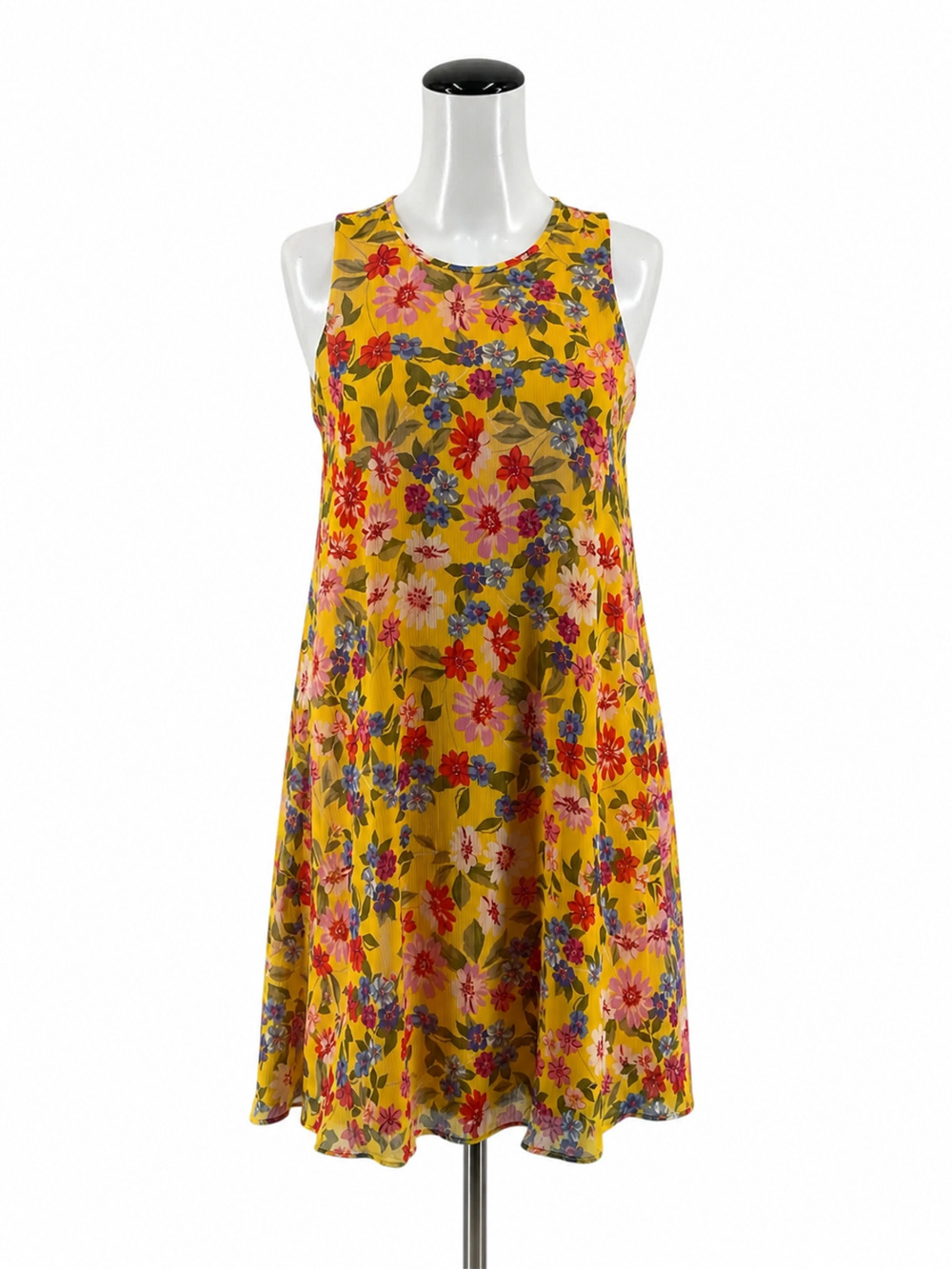 Calvin Klein Yellow Floral Scuba Sheath Dress NWT Size 4